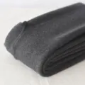 Dark grey fleece lined thermal leggings, thick warm winter tights for women stretch base. - Plain Footed Tights / Charcoal Gray