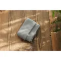 Grey ribbed tights for women, thick cotton warm leggings with slimming vertical stripes. - One Size / Light Gray