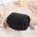Medias de punto gris oscuro leggings de invierno cálidos textura acanalada tela suave cómodo - Gris oscuro