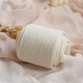Otoño invierno japonés color crema punto trenzado medias gruesas mujer blanco lechoso - Medias sin forro polar / Blanco Lechoso