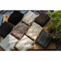 Women winter thick vertical ribbed tights variant in various solid colors, soft cotton knit. - One Size / Dark Coffee