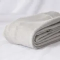 Warm fleece lined thermal leggings in ash grey color, thick winter footed tights for women. - Grandma Gray