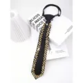 Cravatta JK con perle fatte a mano, elegante accessorio per colletto nero per uso quotidiano e show. - Stile 7