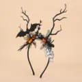 Diadema de Halloween espeluznante rama de árbol murciélago calabaza araña accesorio fiesta - Diadema de Halloween Estilo(22172#) / 29x24cm
