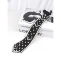 Cravatta JK con perle strass fatta a mano pre-annodata nera accessorio per camicia - Stile 10