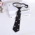 Cravatta JK nera con perle design Mickey, regolabile e pre-annodata per donne e ragazze SKU - Stile 13