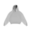 Sudadera con capucha lisa y casual para hombres y mujeres, suéter minimalista chic. - S / Tops / Gris
