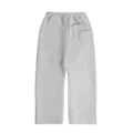 Solid color loose sweatpants for casual couple wear, comfortable wide leg design with pockets. - S / Bottoms / Gray