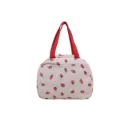 Schicke Cord Erdbeer Print Tasche Grosse Kapazitat Damen Handtasche Freizeittasche Tote - Stil 2 / Rosa