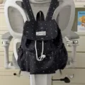 Schwarzer Pünktchen Rucksack Freizeit Schultasche für Mädchen und Damen Tägliche Reisedesigns - Schleife-Stil / Schwarz