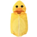 Chaleco con capucha bebé franela pato amarillo variante, ropa mameluco bebé sin mangas. - 0-6M / Mameluco de pato amarillo