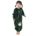 Combinaison pyjama bebe en flanelle verte, vetement chaud d'hiver pour enfants et bebe. - Gigoteuse en flanelle - dragon licorne / 80cm