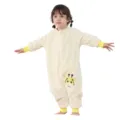 Bébé flanelle dessin animé girafe barboteuse hiver chaud combi tout-petit mignon pyjama. - Gigoteuse en flanelle - girafe / 80cm