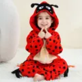 Mono De Franela Mariquita Rojo Infantil Lindo Disfraz Pijama Ropa Variante - 70 / Mariquita Roja