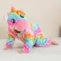 Mono de bebé de franela unicornio arcoíris, lindo disfraz de animal con estrellas para infantes. - Mameluco de unicornio arcoíris