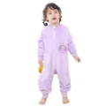 Grenouillère en flanelle pour tout-petit combinaison hiver douillette bébé mignon pyjama violet - Gigoteuse en flanelle - lapin violet