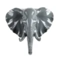 Crochet mural gris en forme d'elephant 3D, joli crochet decoratif pour la maison. - Éléphant / Gris
