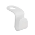 White plastic clothes hanger connector hooks for space saving in wardrobe and closet storage. - White