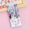 Set di 6 penne gel cancellabili in scatola PVC con simpatici design spaziali e cartoon. - Spazio Bianco Nero / 6 Pezzi/Confezione