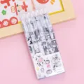 PVC box 6pcs erasable gel pens 0.5mm blue cute cartoon animation stationery set! - Japanese Anime / 6 Pieces/Pack