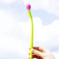 Cute tulip gel pen student 0.5mm color changing creative signature stationery supply item - 0.5mm / Pink