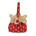Styl koreatiko xaritomeno kokkino pouka polkadot floral tsanta xeiros me kordoni gynaikia - Μονή Τσάντα / Κόκκινο
