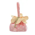 Borsa a mano in tessuto a pois floreale stile coreano donna primavera estate pochette carina - Rosa