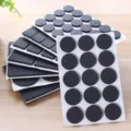 Thickened anti-slip furniture pads for chair table legs floor protection and noise reduction. - Round / 48 Pieces/Pack / Black