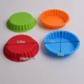 Siliconen taartvorm gegroefde ronde cake bakvorm keuken gereedschap hittebestendig - Nr. 28 ronde bloemschotel / Willekeurige Kleur