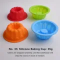 Siliconen taartvorm set, ronde bloem bakvorm voor mousse, pudding en DIY gebak gereedschap. - Nr. 35 vulkaanbeker / Willekeurige Kleur