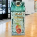 Melkkarton vorm dubbelwandige koelbeker met ijsgel, zomer creatieve drinkwaterfles. - 400ml / Zomerse grapefruit