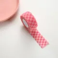 Pink checkerboard self-adhesive finger bandage tape for student writing protection and daily care use. - Red Plaid