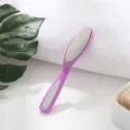 Pink double-sided stainless steel foot file for easily removing dead skin and calluses. - Deep purple