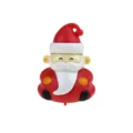 Santa Claus pull back toy car detail shot featuring cute facial expression and holiday design. - Christmas Pull-Back Toy - Smiling Santa Claus
