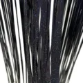 Black laser tinsel fringe curtain for party background wedding stage decoration photo prop. - Black