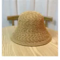 Summer straw bucket hat for women, breathable woven sun hat for beach travel and outdoor wear. - Double Layer Bucket Hat / Khaki