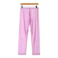 Men's sheer mesh long pants lightweight breathable casual sleepwear lounge trousers - Purple