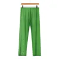 Men's green sheer mesh long trousers, lightweight breathable sleep pants, sexy yoga base layer. - S / Green