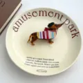 Cute dachshund acetate hair claw cute animal hair accessory shark clip for women styling - Striped Shawl Dachshund