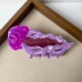 Purple jellyfish hair claw clip detail, cute animal acetate shark clip for hairstyles. - Purple Octopus