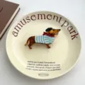 Cute dachshund acetate hair claw clip, cartoon animal hair accessory for women's stylish buns. - Beret Striped Shirt Dachshund