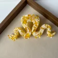 Cute yellow acetate hair claw clip unique snake shape shark clip for women and girls hair styling accessories - Python Snake