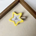 Jolie pince à cheveux étoile en acétate pour enfants et bébés, accessoire cheveux détail. - Forme d'Étoile / Jaune