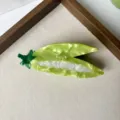 Green pea acetate hair claw clip sweet cute plant hair accessory for women daily hair styling - Pea Pod