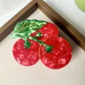 Red cherry acetate hair claw clip, cute fruit style hair accessory for women styling. - Large Tomato