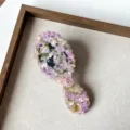 Petite brosse à cheveux coussin d'air acétate mini portable pour voyage détails - 4