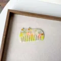 Acetaat kat haar kam detail, schattige draagbare kam met brede tanden voor dagelijkse styling. - Stijl 2