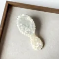 Petite Brosse à Cheveux Acétate Blanche Nacrée Coussin d'Air Voyage Mini Brosse Style - 6