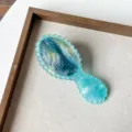 Petite brosse a cheveux coussin en acetate portable mini voyage peigne massage bleu. - 7