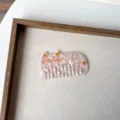 Acetaat katten haarkam, schattige bloemige brede tanden kam, draagbare roze stylingtool - Stijl 6